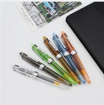 

1pc/lot Jinhao Transparent Gel Pen Silver Clip Nice Quality 0.5mm Black Ink Refill Student Writing Pens School Office Supplies