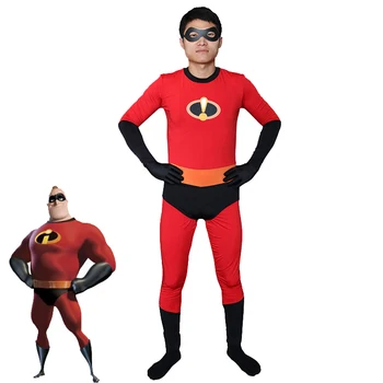 

Hot Movie The incredibles Costume Adult Cosplay Costumes Spandex Lycra Zentai Unitard Full Body Party Halloween Bodysuit