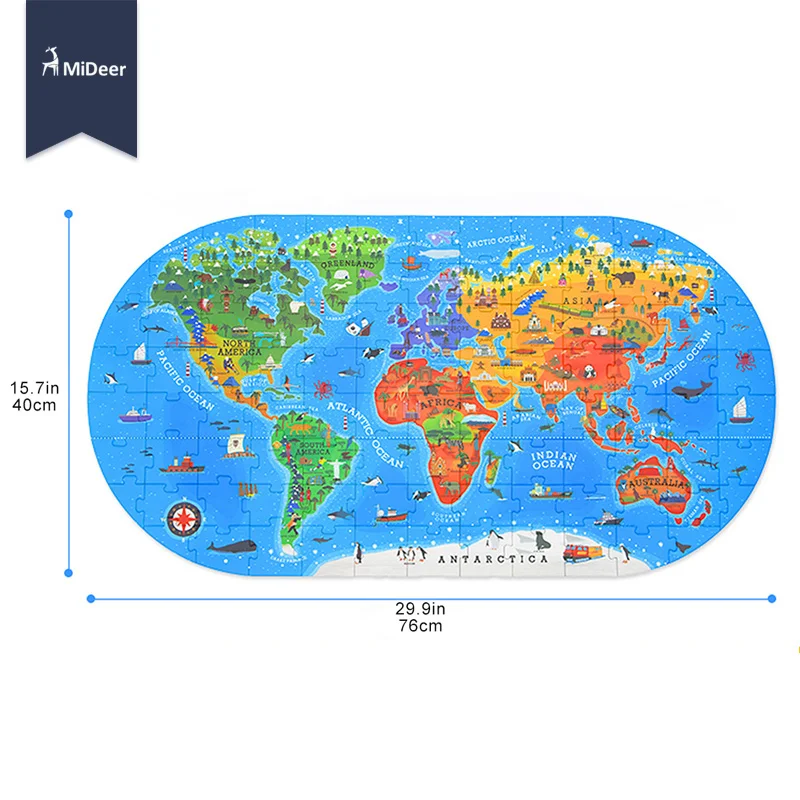 world map floor puzzle
