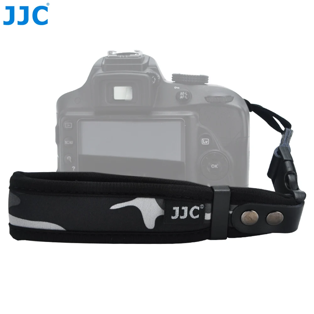 

JJC ST-1YGR Camouflage Gray DSLR Hand Belt Neoprene Cameras Wrist Strap for Canon Nikon Sony Fuji Olympus Pentax Panasonic Leica