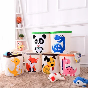 

children cartoon Toy storage basket folding laundry basket kid foldable clothing Storage box Kids Toys Organizer Storage Barrel