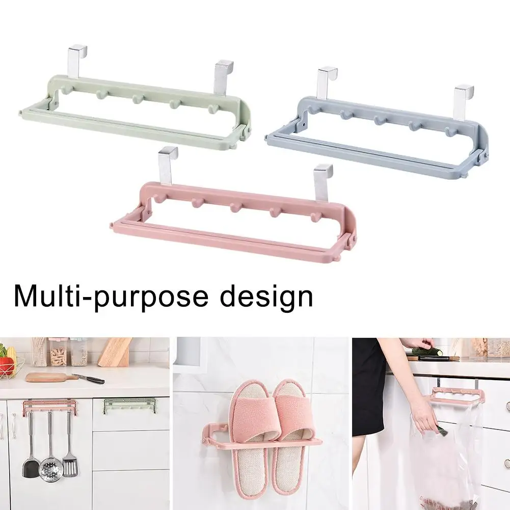 

Foldable Kitchen Stand Wall Mount Hook Hanger Storage Rack Shelf Holder Organizer Kitchen Rack