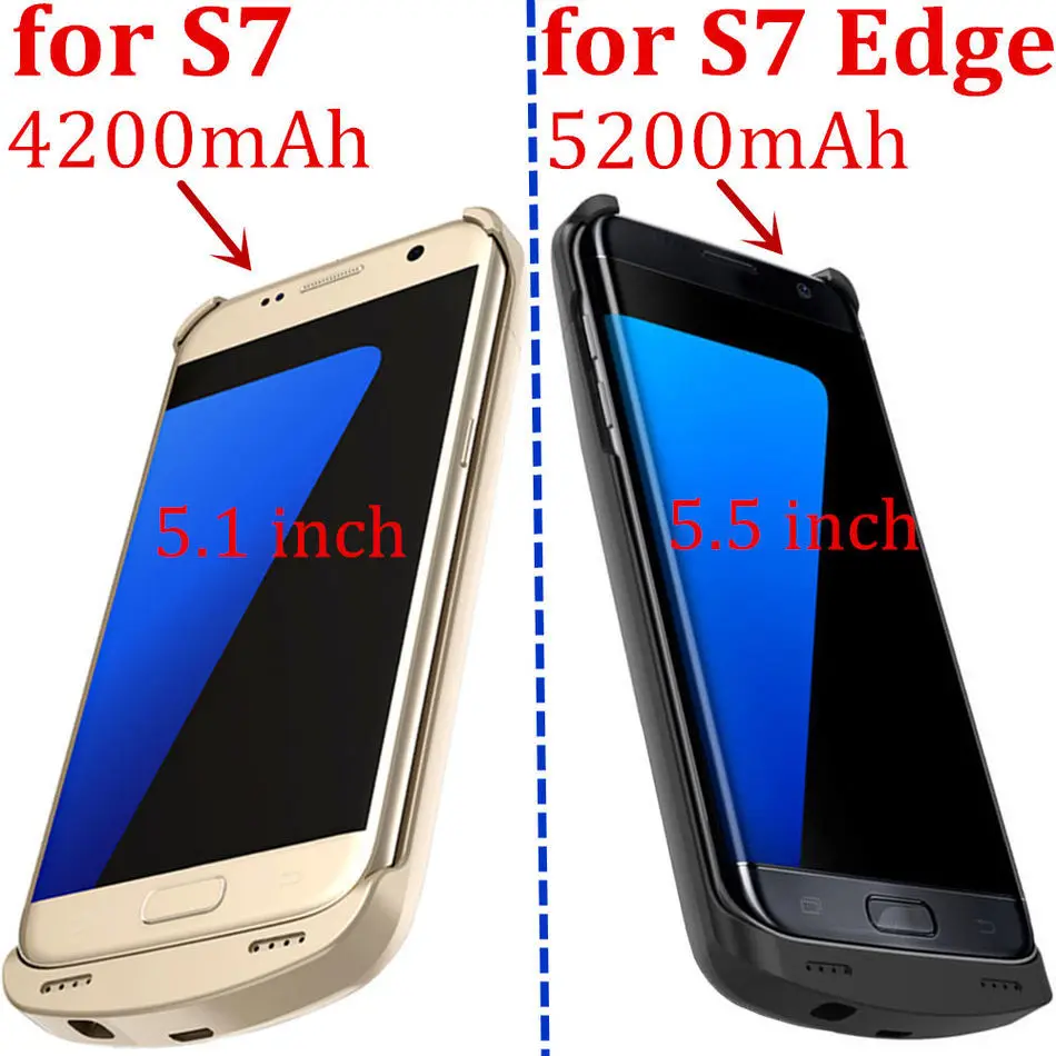 

High Quality 5200mAh S7 Edge Charger Battery Case For Samsung Galaxy S7 Cases Back Cover External Backup Portable Power bank