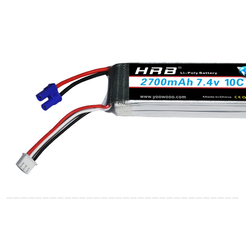 HRB Lipo 2S Hubsan H501S 4x батарея 7,4 V 2700mah 10C MAX 20C EC2 аккумуляторная батарея для вертолета