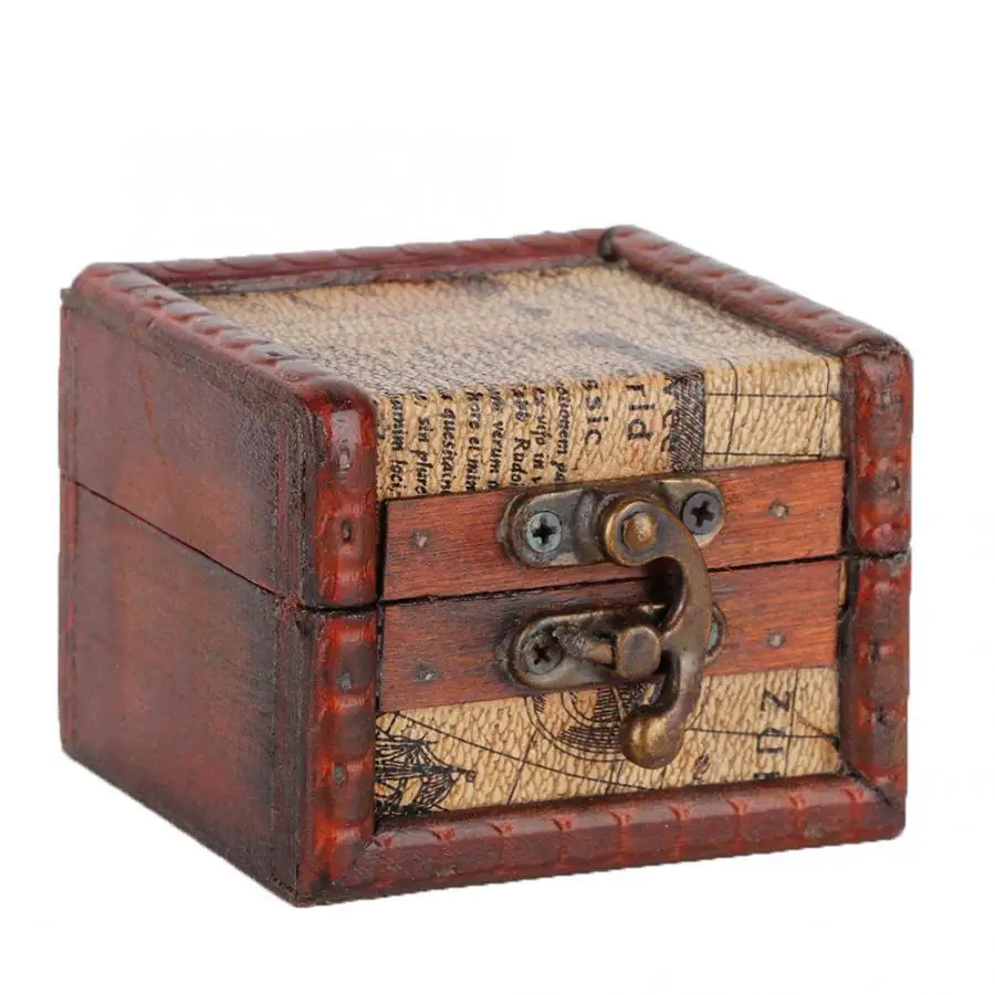 Vintage Handcraft Wooden Jewelry Box Container Ring Earring Necklace Bracelet Storage Holder Mini Jewelry Organizer For Jeweler