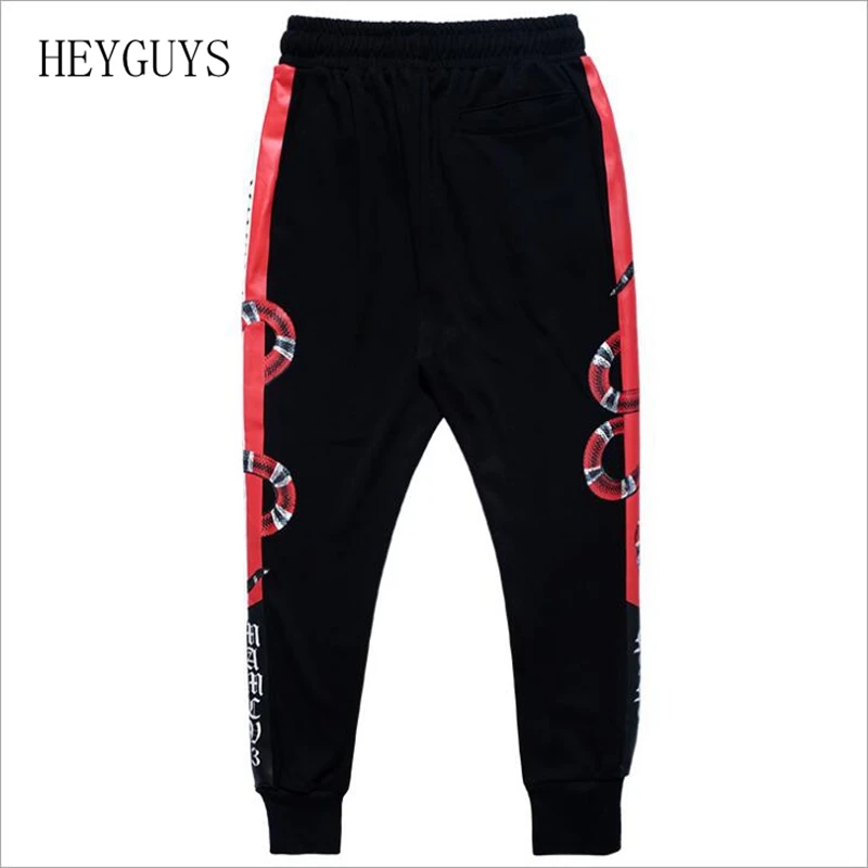 HEYGUYS Mens Joggers Sweatpants 3d Print Snake Animal Fashion Fitness Bodybuilding Justin Bieber Streetwear Casual Pants S-XXL