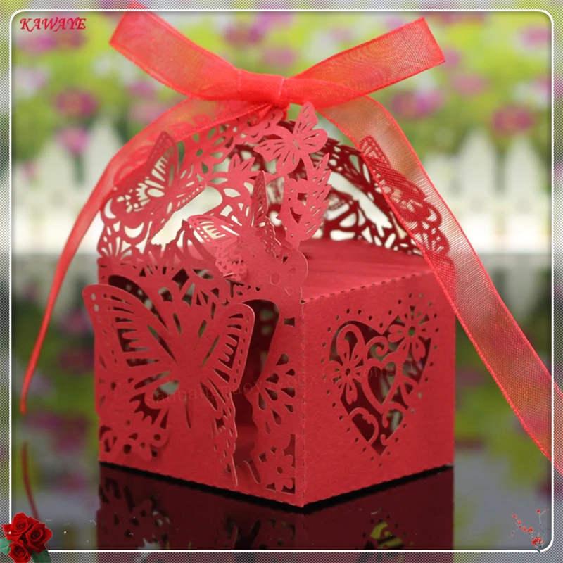30Pcs Laser Cut Pretty Butterfly Candy Box Biscuit Box And Gifts