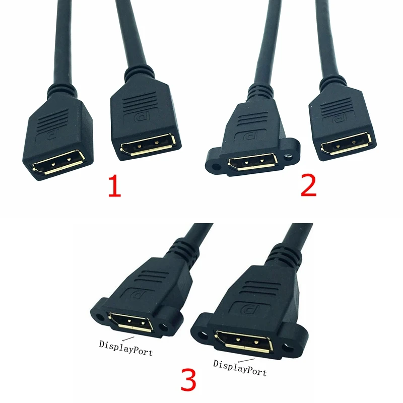 30 см DisplayPort to displayport Female DP Удлинительный кабель порт дисплея с винт крепления