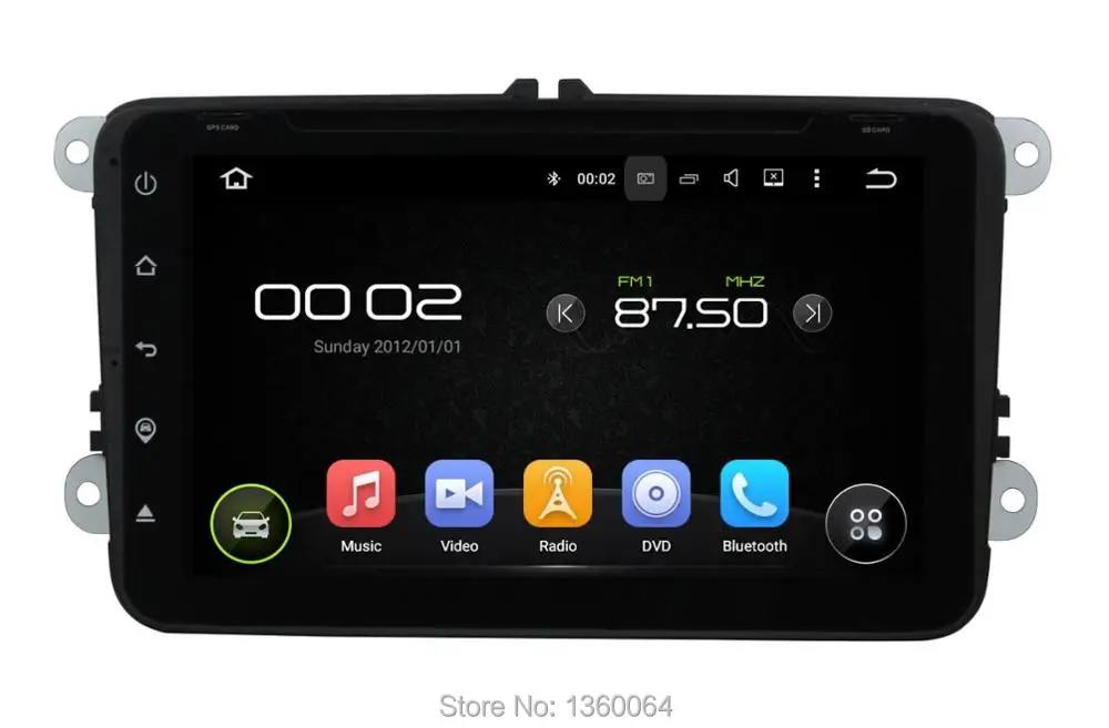 Clearance Quad Core 8" 1024*600 Android 5.1 Car DVD For Volkswagen VW Passat Golf Jetta Polo Tiguan GPS Navigation Radio PC Canbus 1
