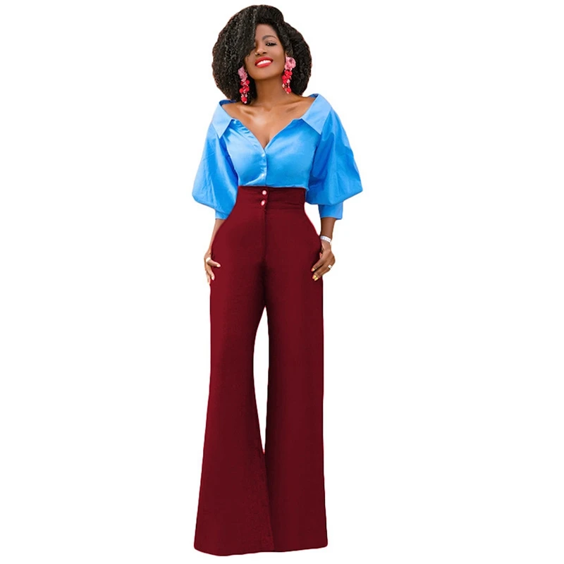 

High Waist Wide Leg Pants Trousers Women Fashion Summer Loose Casual Office Pants Slacks for Women Palazzo Pants Flare Pants