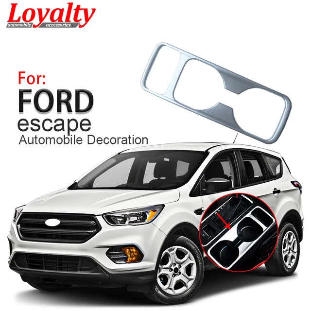 Loyalty For Ford Escape Kuga 2017 2018 Front Water Cup Holder Cover Loyalty For Ford Escape Kuga 2017 2018 Front Water Cup Holder Cover Trim Frame Abs Chrome