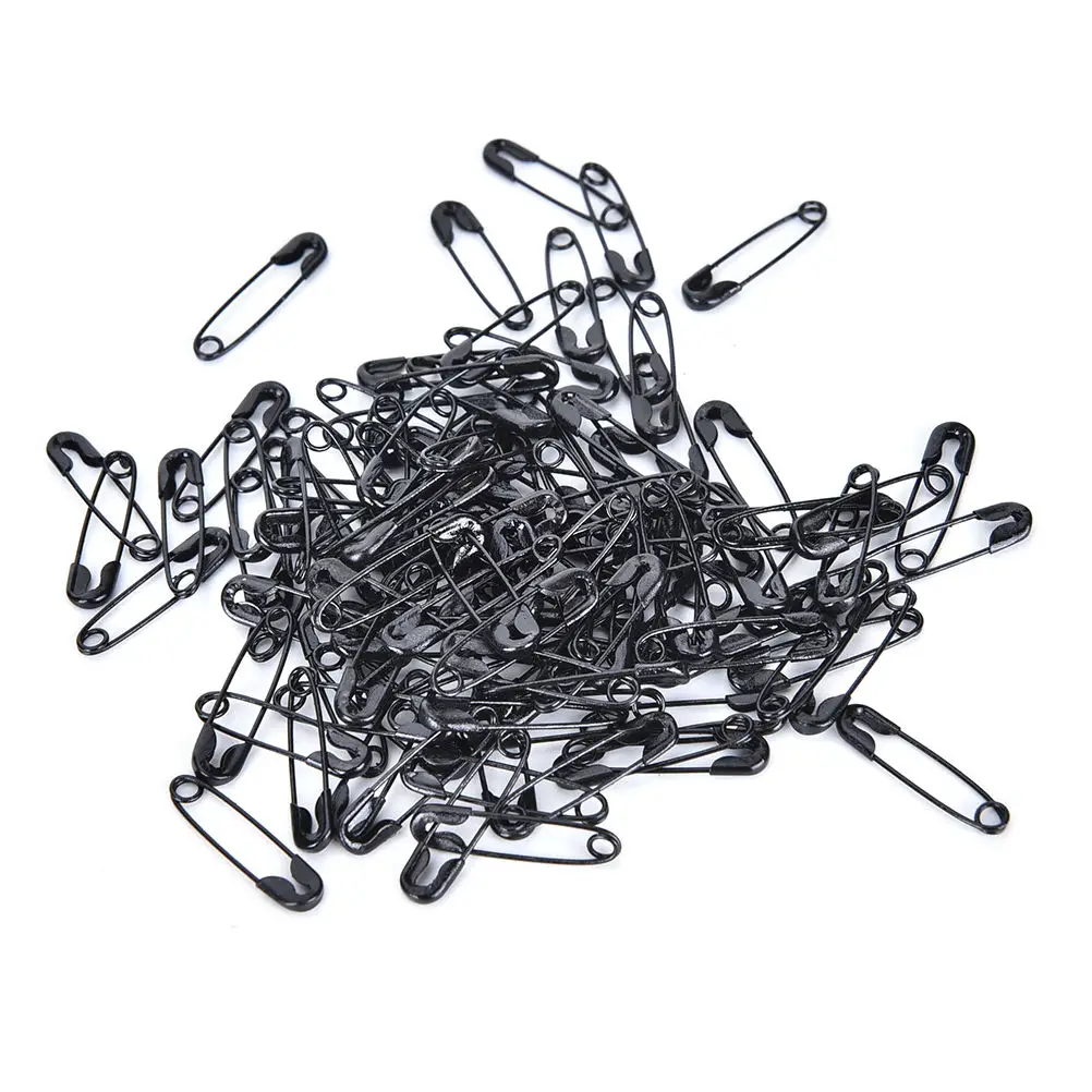 1000 шт черные Серебряные маленькие безопасные булавки DIY мини-пряжки для одежды из нержавеющей стали иглы для инструментов аксессуары для рукоделия 19 мм
