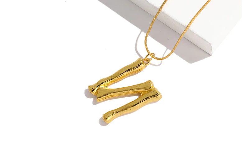 Big Letter Necklace Pendant in A Z Fashion Gold Necklace For Women Dubai Link Chain Metal Necklaces& Pendants Jewelry (5)