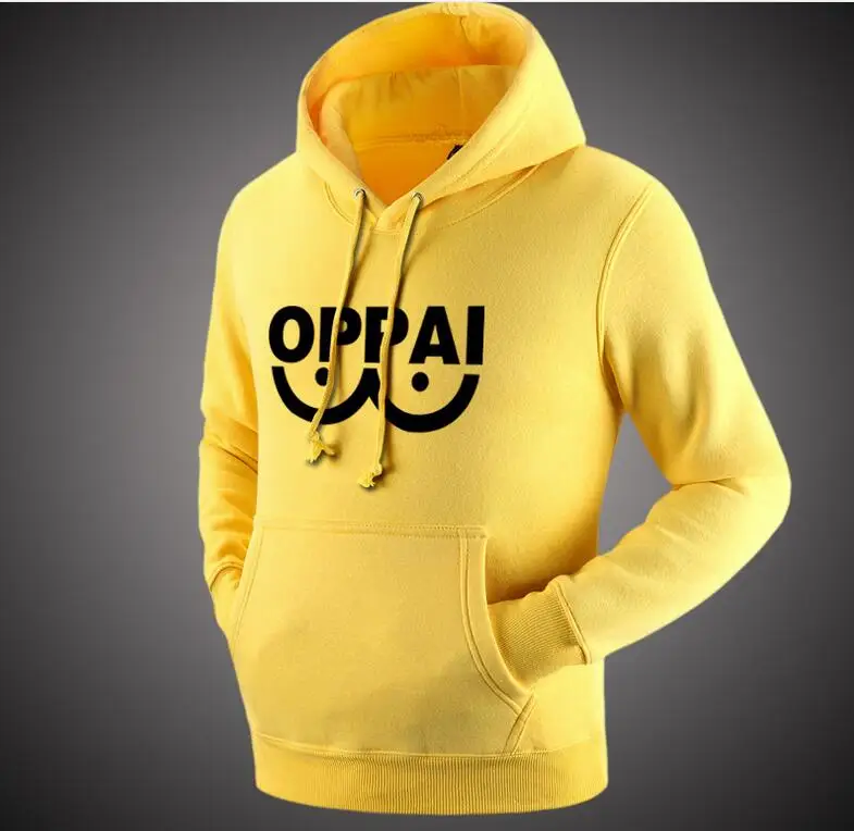 

One Punch Man Hoodies Anime ONE Oppai Hoodies ONE PUNCH-MAN re-make Fleece Jacket Harajuku Sweatshirts