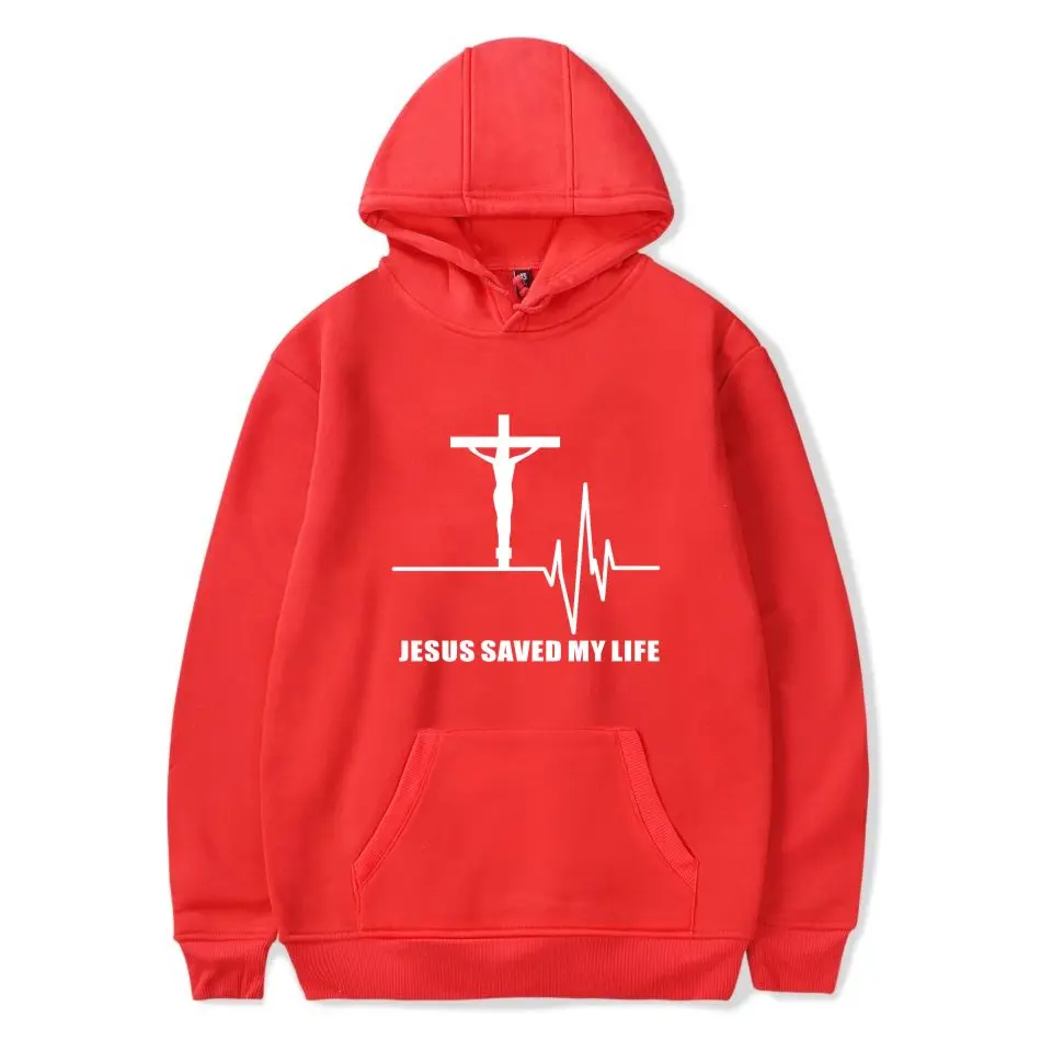 Худи в стиле Харадзюку Jesus Saved My Life для мужчин Новинка весны 2019 Модная хлопковая