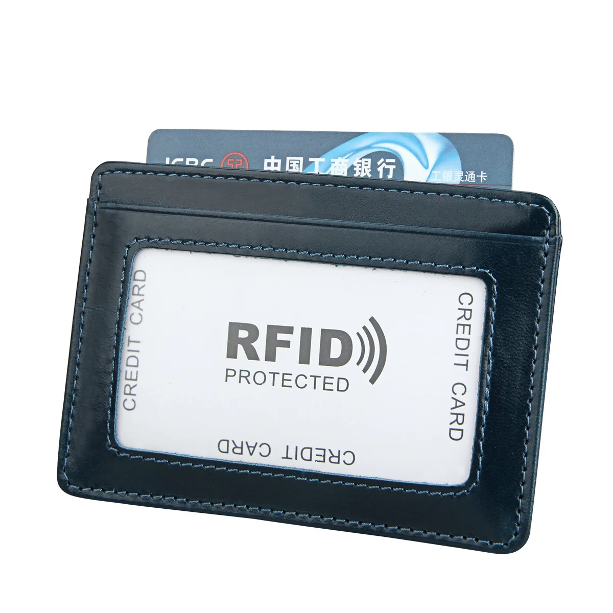 Визитная карточка RFID сумка небольшая карта кожа мини кошелек для кредитных карт Бизнес держателя карты