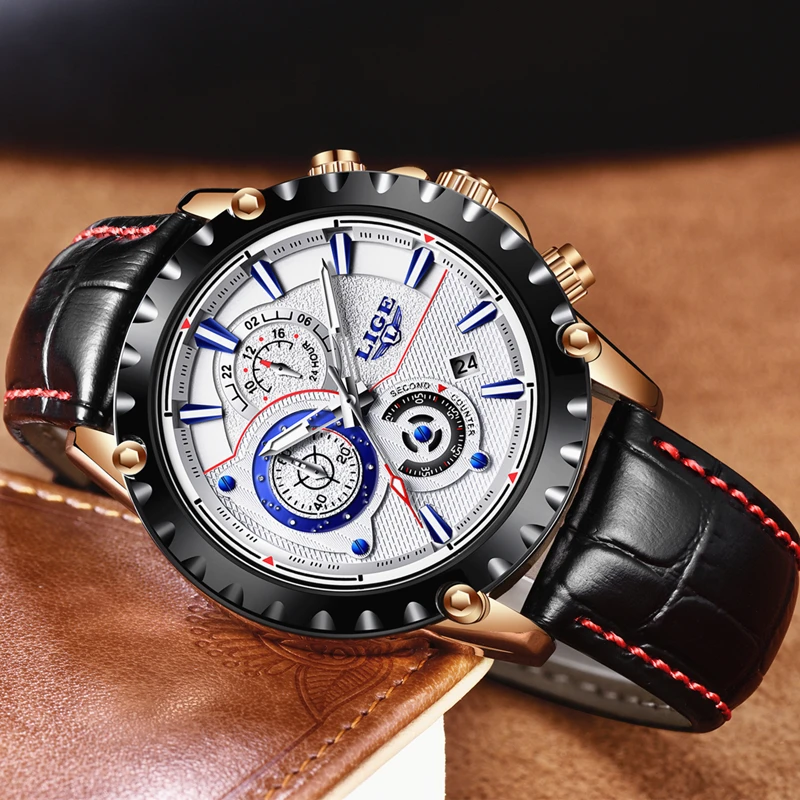 2018 LIGE Mens Watches Fashion Casual Sport Quartz Watch Men Chronograp Clock Man Leather Business Wrist watch Relogio Masculino 2018 LIGE Mens Watches Fashion Casual Sport Quartz Watch Men Chronograp Clock Man Leather Business Wrist watch Relogio Masculino