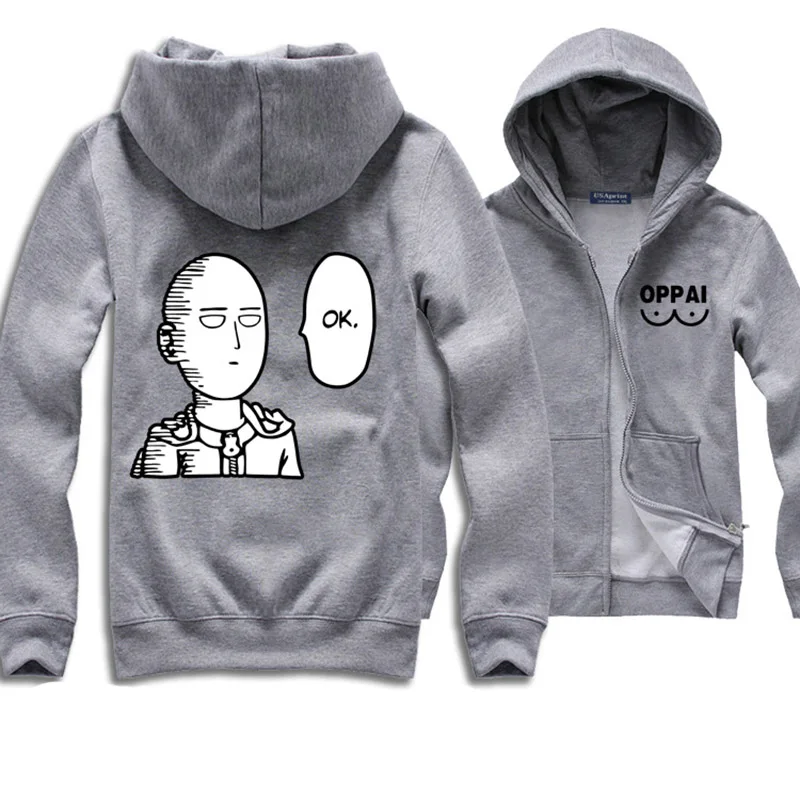 Толстовка с капюшоном One Punch Man, уличная одежда