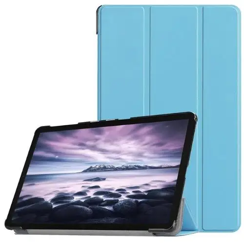 Умный Магнитный чехол для нового iPad Pro, 11 дюймов,, ультратонкий противоударный чехол из искусственной кожи с тройной подставкой для iPad Pro 12,9 - Цвет: pro12.9-sky blue
