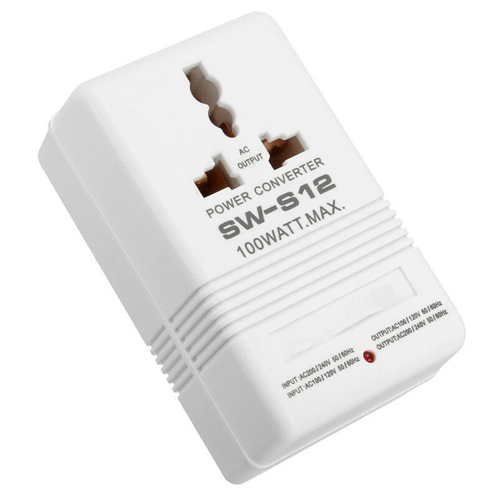 

Useful S12 AC 110V to 220V 100W Step Up & Down Dual Voltage Converter Transformer For Travel