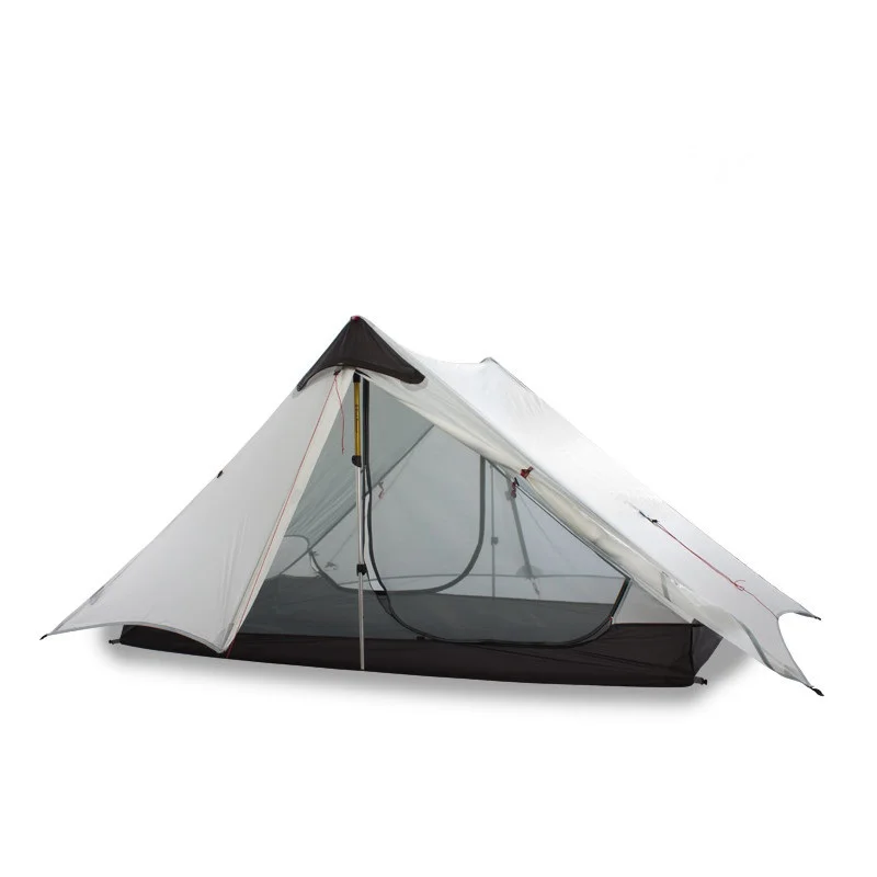 Skup 2019 LanShan 1 2 FLAME S CREED 1 2 osoba Oudoor Ultralight namiot kempingowy 3 sezon profesjonalny 15D Silnylon namiot bez sztoku