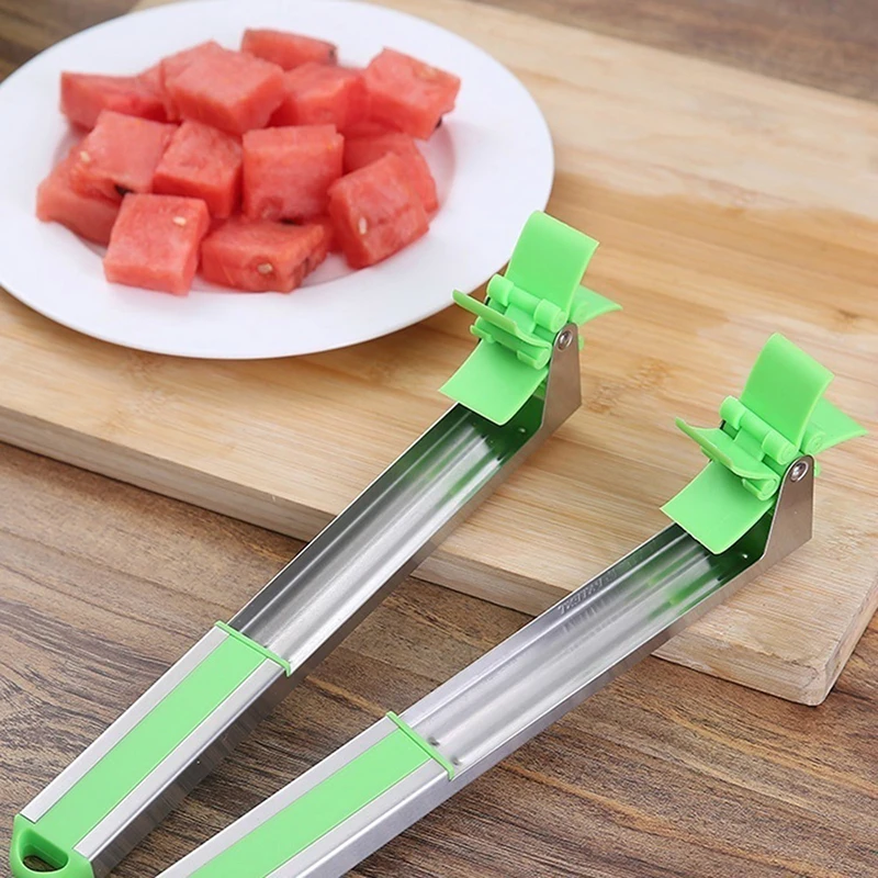 NK MIXTOS Watermelon Cut Creative Home Gadget Rotate Head Long Cut Stainless Steel Fruit Cut Tool Hand Tool
