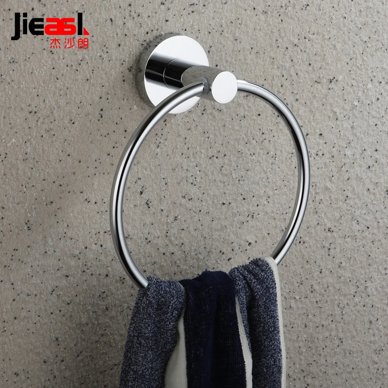 

Stainless Steel Towel Ring Round Ou Shi Wei Yu Hang Bathroom Towel Rack Jie Sha Lang 4160