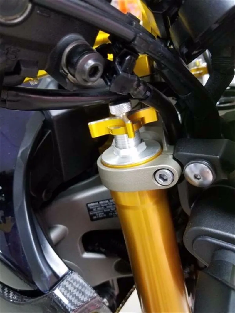 Для YAMAHA MT09 FZ09 MT FZ 09 KAWASAKI Z800 передняя вилка регулятор крышки болт амортизатор с