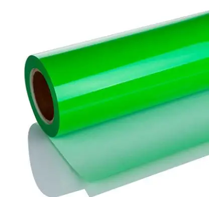 1 лист 30 см х 100 см ПУ ПВХ теплопередача виниловая футболка Железная на HTV печать - Цвет: neon green