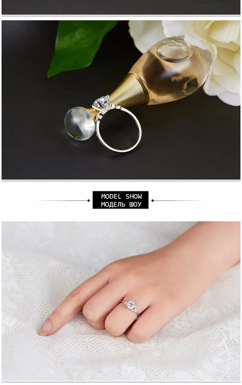Ювелирное кольцо 18 К из настоящего белого золота, обручальные кольца для женщин, бренд 1.0ct, сертифицированный цветок богини карат