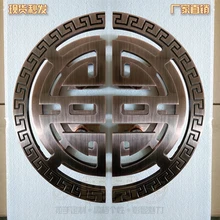 The distinguished Chinese antique wooden semicircle spot door handle handle has a frameless glass door bronze handle set