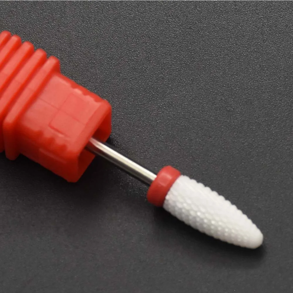 1 шт. керамический сверло для ногтей роторный фреза маникюрный аппарат педикюр инструменты для дизайна ногтей электрические аксессуары для сверления ногтей - Цвет: Красный