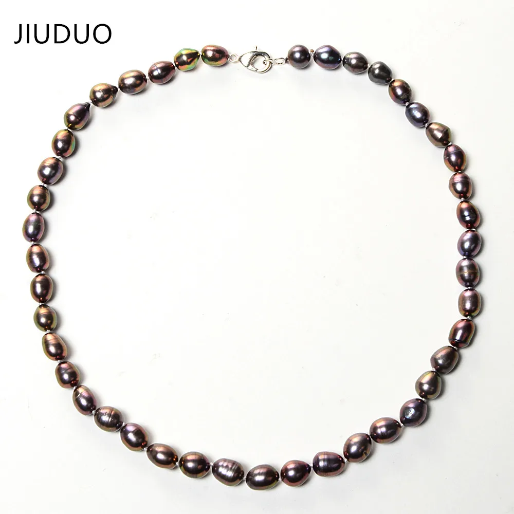 

JIUDUO Jewelry Free shipping natural freshwater cultured pearl necklace female 100% authentic factory wholesale fine gifts