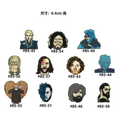 

6.4cm Game of Thrones stitchwork Embroidered Iron On Patches Embroidered Clothes Patch For Halloween Clothing Clothes