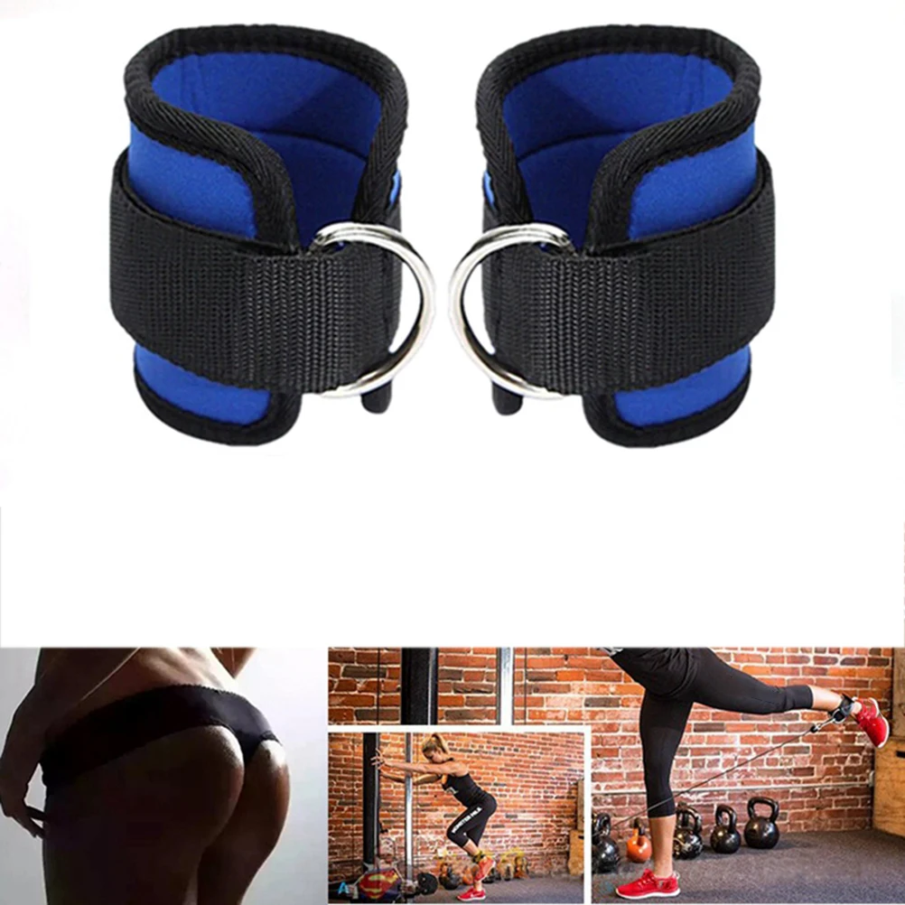 2pcs Sport Ankle Straps D-ring Ankle Calfs Band for Gym Workouts Machines Leg Exercises