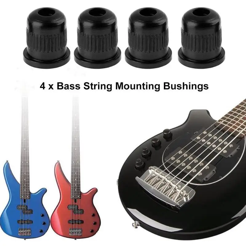 4pcs Zinc Alloy Guitar String Mounting Ferrules Bushings for Electric