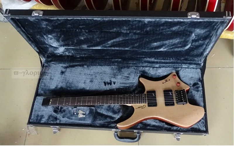 guitar with case Высокое качество Безголовый электрогитары - Цвет: guitar with case