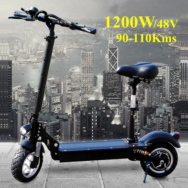 FLJ 1200 Вт Электрический скутер для взрослых с сиденьем 48 В/500 Вт дропшиппинг самокат складной электрический велосипед