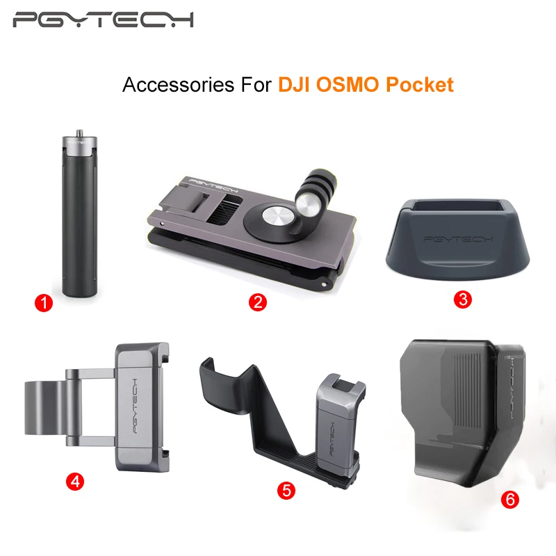 IN Stock! PGYTECH Smartphone Holder Mount Bracket/Tripod/Base/Lens Cover For DJI OSMO Pocket Gimbal Accessories|Gimbal Accessories| - AliExpress