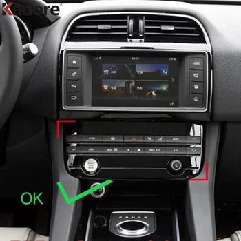 

For Jaguar F-Pace X761 2016 2017 2018 Center Control Cover Dashboard Adjust Trim Inner Decorative Stickers Interior Accessories