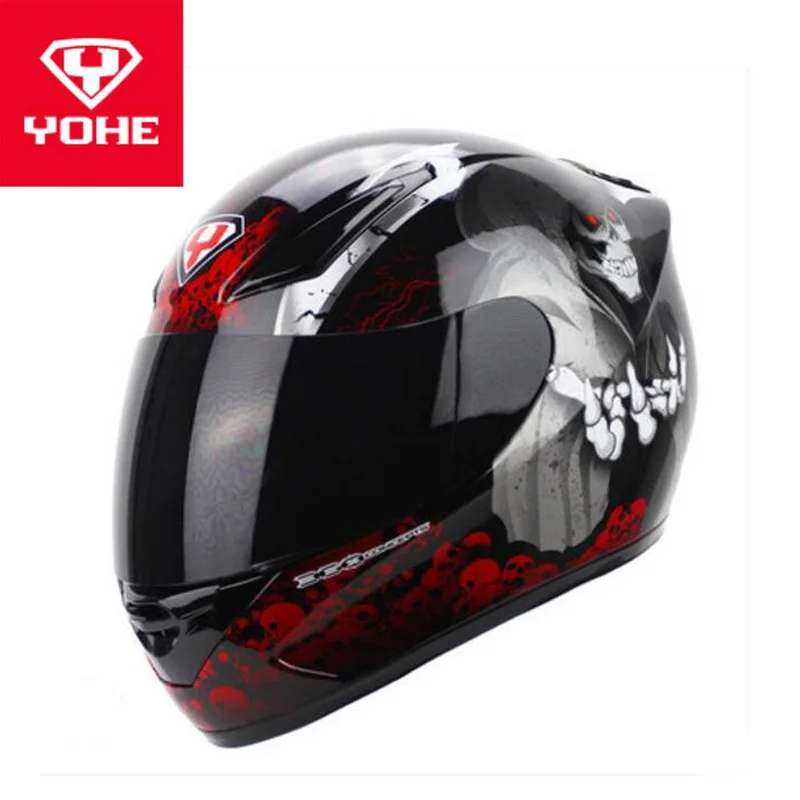 2018 зима новый ECE Сертификация YOHE скоростные мотоциклетные шлемы YH991 Полнолицевой
