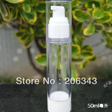 50 мл безвоздушная бутылка насоса или бутылка лосьона или флакон для эфирных масел может использоваться для косметического контейнера