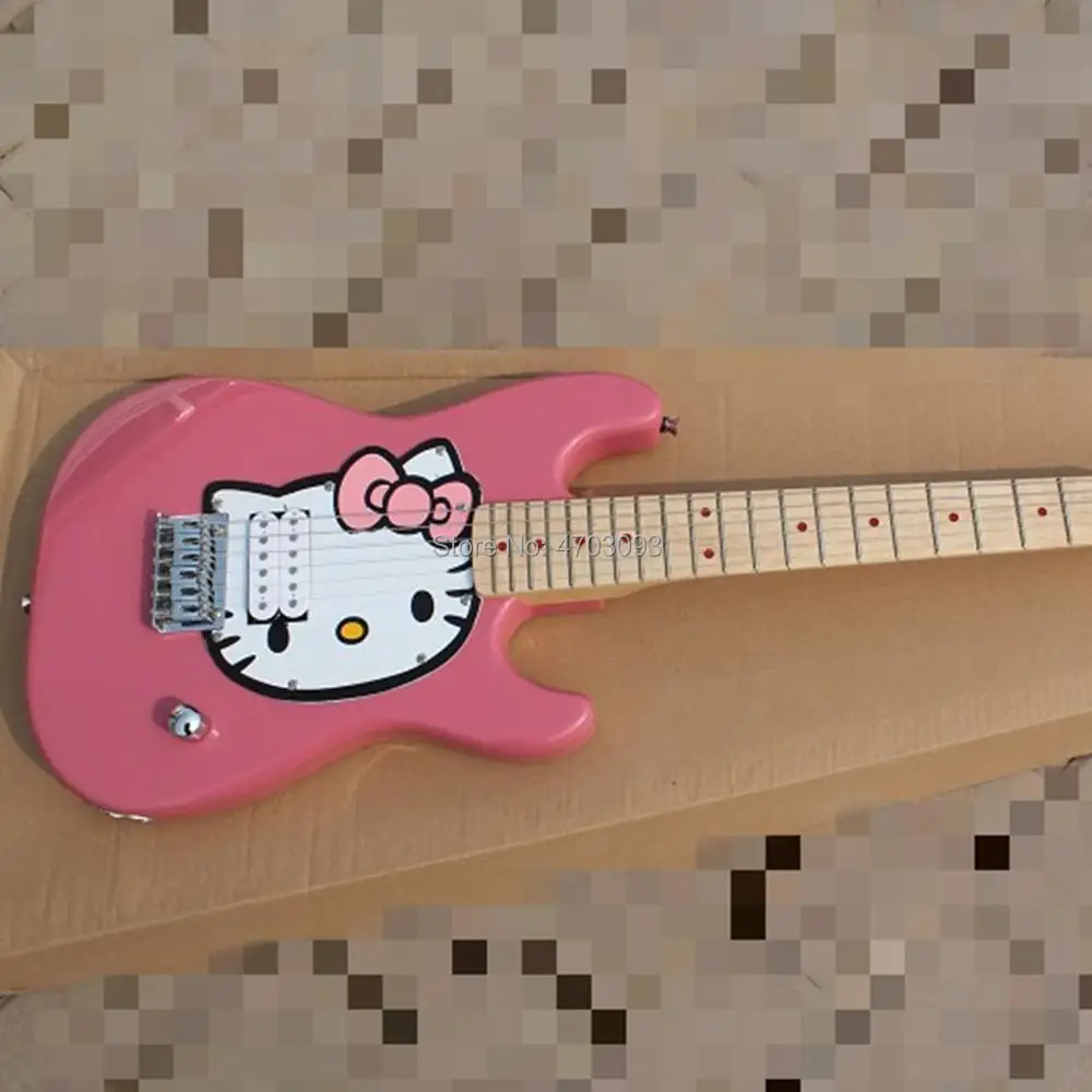 

2019 New Mini 6 strings electric guitar,Pink Child bass guitar,Maple Fingerboard,free shipping