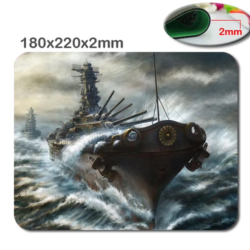 HD 3D быстрая печать 180 мм x 220 2 Нескользящая игровая мышь world of warship на заказ модный