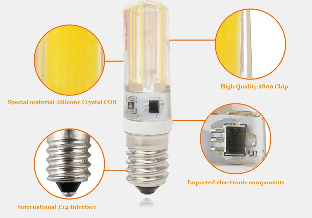 10 шт./лот затемняемый Мини G9 G4 E14 LED кукурузный свет COB 4 Вт 7 силиконовая лампа