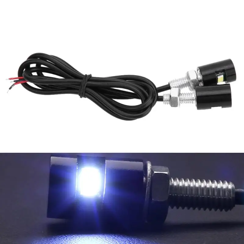 2 Pcs/lot Tail Number License Plate Lamp Screw Bolt Light Styling Car Auto Motorcycle Universal 12V White SMD 5630 ME3L auto car led number license plate lights lamp bulb car styling xenon white for mitsubishi asx vehicles tail rear lamp