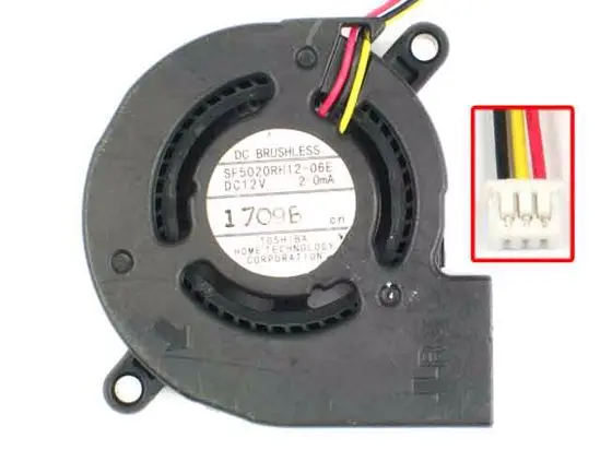 

Emacro For SF5020RH12-06E DC 12V 210MA 50x50x20mm 3-Wire Server Projector Fan