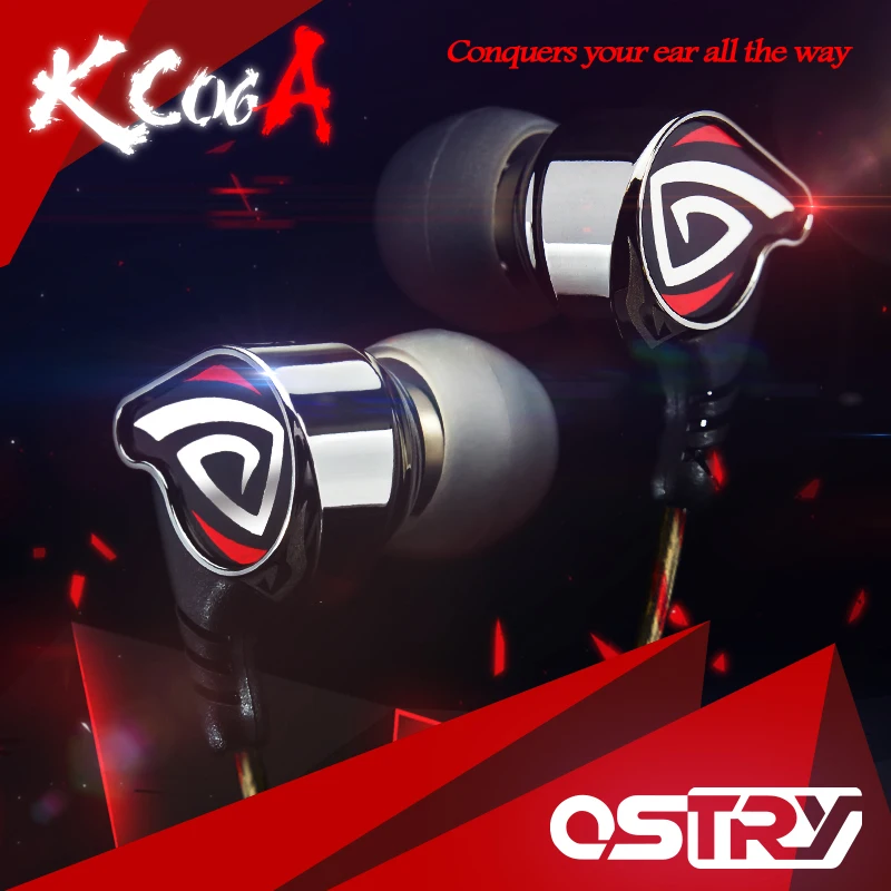 

OSTRY KC06A (+OS100/OS200/OS300 )Dynamic HIFI In-Ear Earphone Process of Vacuum Coating 10mm CCAW Drive unit
