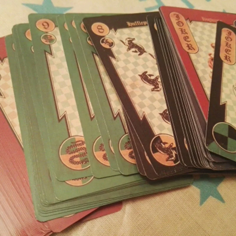 Playing Cards Poker Harri Potter Magic wand Hogwarts House Collection Badges Symbols Castle Crests 2 Patterns English Sets Fun Playing Cards Poker Harri Potter Magic wand Hogwarts House Collection Badges Symbols Castle Crests 2 Patterns English Sets Fun