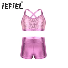 Детские костюмы с блестками для девочек, вечерние костюмы для балета, гимнастики, костюм Леотард, комплект для подарка на день рождения, одежда для балета